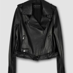 Universal Standard new without tags black leather Leeron Moto jacket